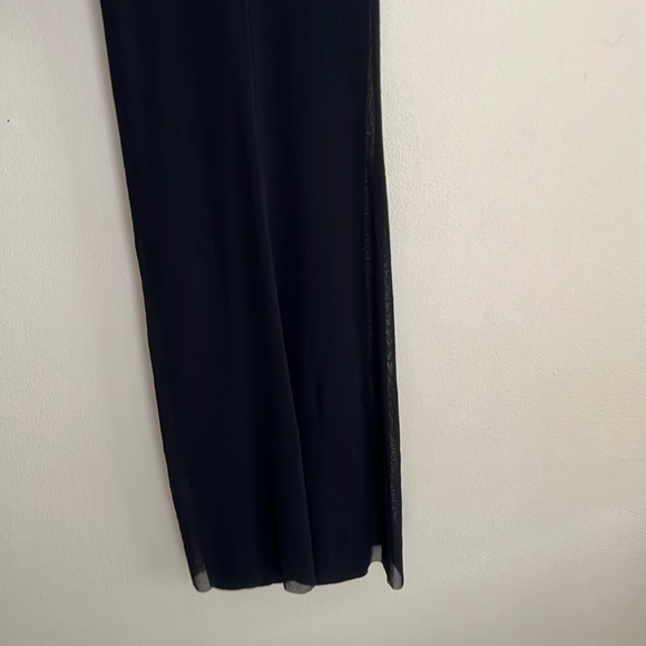 Dressy Black Pant with Mesh Overlay Slims and Flatters - Picture 5 of 7